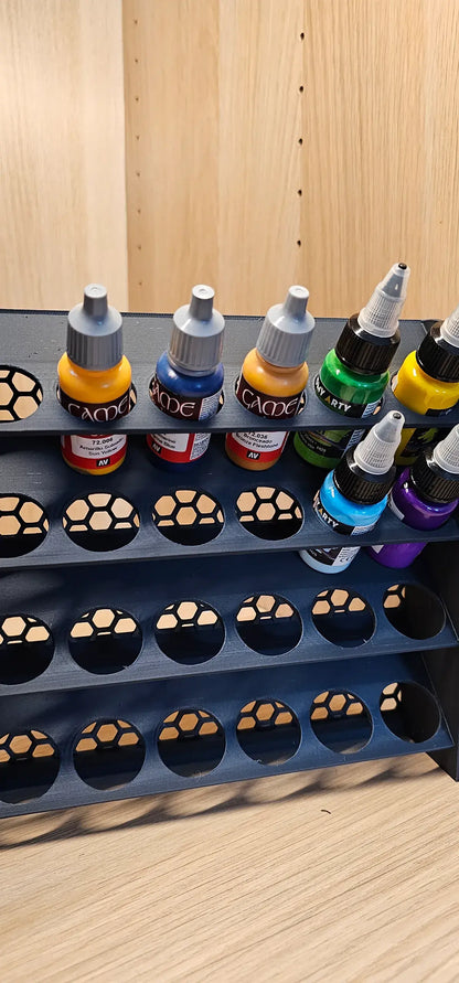 Étagère hexagonale pour peintures Vallejo & aérographe