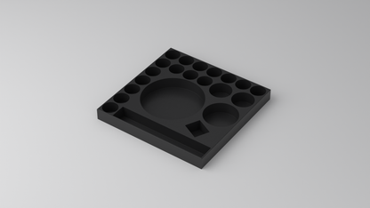 Rangement pour peinture aérographe et produits nettoyants