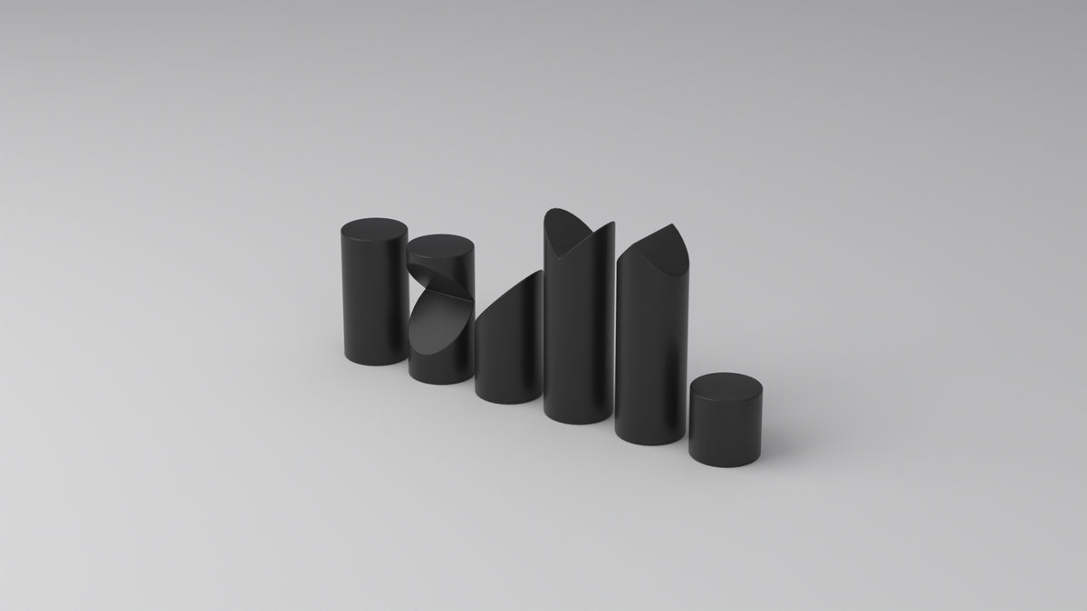 Cylindres biseautés