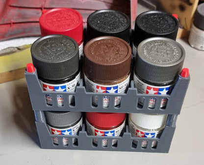 Range-flacons empilable pour peintures Tamiya 23 ml