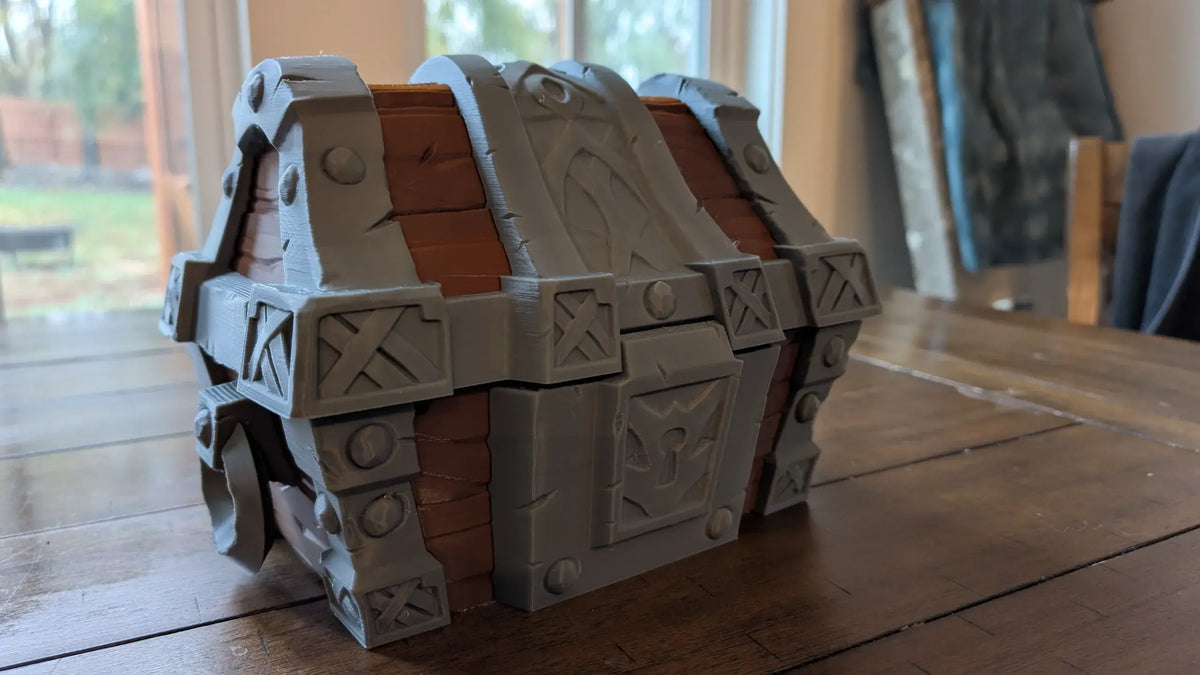 Coffre au trésor fantasy pour figurines et accessoires